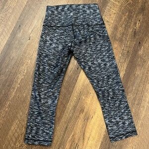 Lululemon space dye leggings womens size 8 black white running workout yoga‎